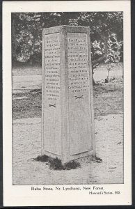 Hampshire Postcard - Rufus Stone, Nr Lyndhurst, The New Forest  RS4112