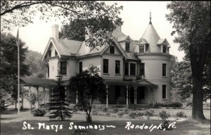 Randolph Vermont VT St Marys Seminary Real Photo Vintage Postcard