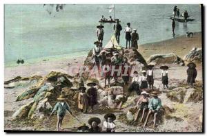 Saint Nazaire Old Postcard Beach