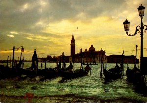 Italy Venezia St Marco Wharf At Dawn