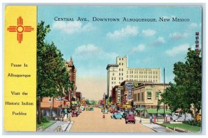 1950 Central Avenue Downtown Albuquerque New Mexico NM Posted Cars Postcard