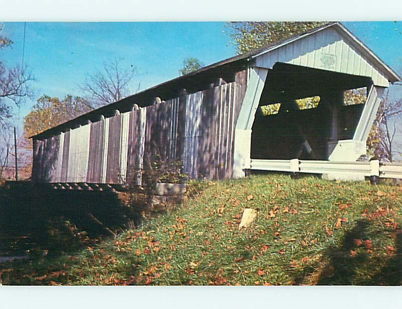 Unused Pre-1980 COVERED BRIDGE Canal Winchester Ohio OH t8104@