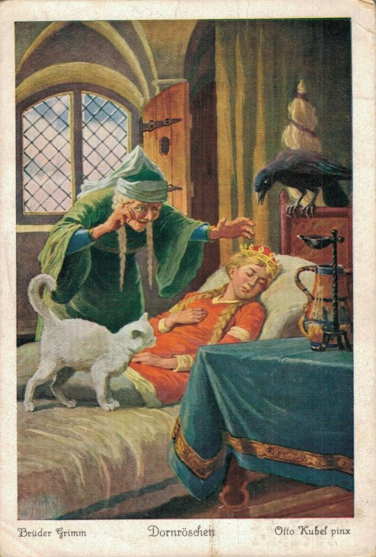 Artist Signed O. Kubel Brothers Grimm Sleeping Beauty Fairy Tale 08.32