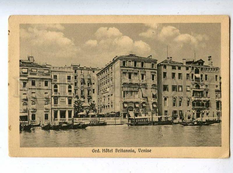 206578 ITALY VENISE Grand Hotel Britannia Vintage postcard