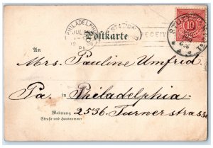 1900 Kaiser Wilhelm Monument Stuttgart Baden-Württemberg Germany Postcard 