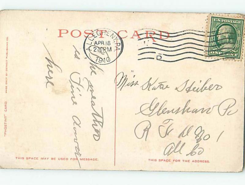 Divided-Back PARK SCENE Pittsburgh Pennsylvania PA hk7433