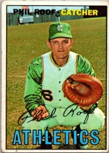 1967 Topps Baseball Card Phil Roof Oakland Athletics sk2297