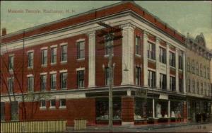 Rochester NH Masonic Temple c1910 Postcard