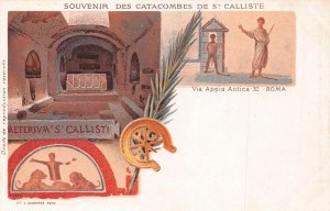 ROME ITALY~SOUVENIR DES CATACOMBES DE ST CALLISTE~1900s SALOMONE POSTCARD