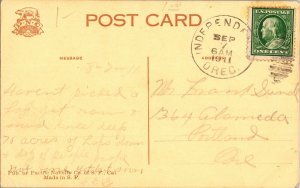 Sunset Columbia River Antique Postcard Indepenance 1c Stamp Antique PM Cancel 