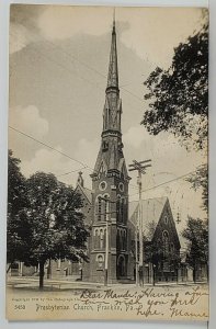 Pennsylvania Franklin Pa Presbyterian Church 1906 to Emlenton Pa Postcard S13