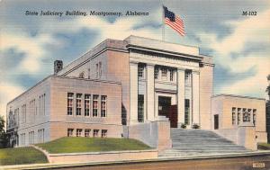 MONTGOMERY, AL Alabama   STATE JUDICIARY BUILDING    c1940's Linen Postcard