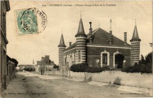 CPA ECOMMOY - Chateau Rouge et Rue de la Tombelle (299378)