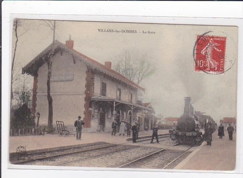 VILLARAS-les-DOMBES : la gare (GARE) - tres bon etat