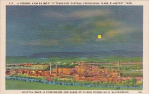 Tennesse Kingsport A General View By night Of Tennessee Eastman Corporation P...