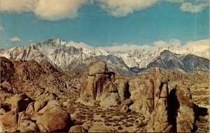 Vtg Mt Whitney & Alabama Hills California CA Unused Chrome Postcard