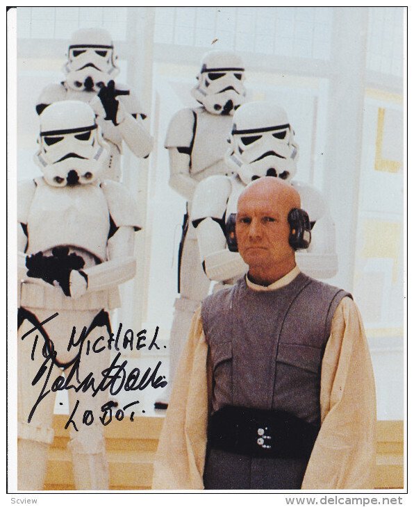 STAR WARS Movie ; Autographed Photo : LO Bot , John Hollis