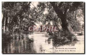 Old Postcard St Maur des Fosses the Banks of the Marne Advertisement Industry...