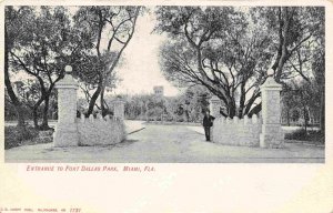 Fort Dallas Park Entrance Miami Florida 1905c postcard