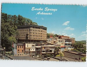 Postcard View Of The Basin Park Hotel And Downtown Eureka Springs Arkansas USA