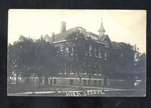 RPPC FREDONIA KANSAS HIGH SCHOOL BUILDING REAL PHOTO POSTCARD NEODESHA 1908