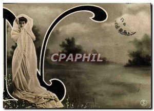 Old Postcard Fantaisie Letters Letter N