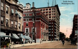 View of Tenth Street Wilmington DE Vintage Postcard T59