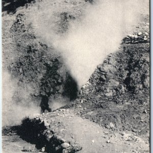 c1920s Pozzuoli, Italy Solfatara Fumarola Volcanic Crater Campania Smoke PC A344