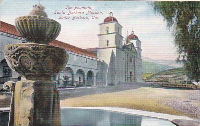 California Santa Barbara The Fountain Santa Barabara Mission