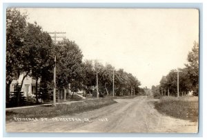Residence Street View Ocheyedan Iowa IA RPPC Photo Posted Antique Postcard