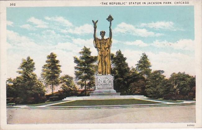 Illinois Chicago The Republic Statue In Lincoln Park Curteich