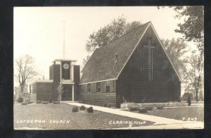 RPPC CLARION IOWA LUTHERAN CHURCH VINTAGE REAL PHOTO POSTCARD IA.