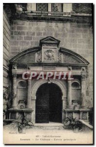 Old Postcard Lot et Garonne Lauzu Chateau main entrance