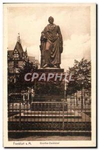 Old Postcard Frankfurt Goethe Denkmal