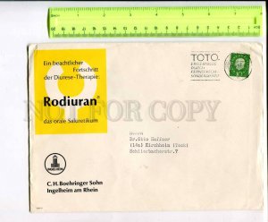 400322 GERMANY 1959 Ingelheim Toto COVER ADVERTISING Rodiuran medicine