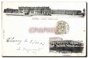 Old Postcard Versailles Facade Cote Du Parc L & # 39orangerie