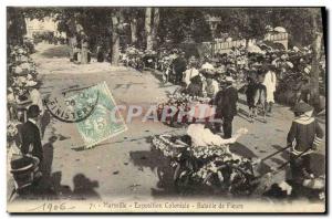 Old Postcard Marseilles Colonial Exhibition Battle Of Flowers