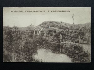 Lancashire ST. ANNES ON THE SEA Waterfall SOUTH PROMENADE c1920 Postcard