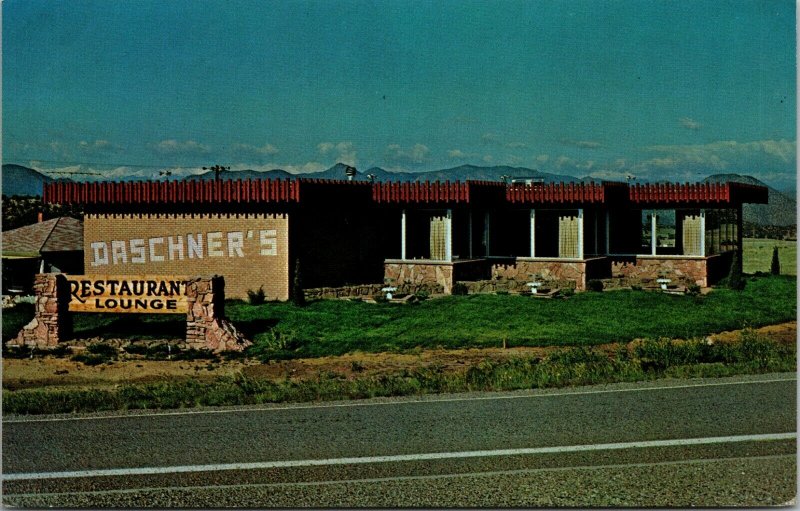 CANON CITY COLORADO - DASCHNERS RESTAURANT LOUNGE - HWY 50 - POSTCARD  