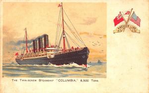 Twin-screw Steamship Columbia Anchor Line Postcard