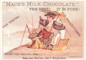 MACK'S MILK MACK'S MILK CHOCOALATE ADVERTISING 6 TRADE CARDS, 3.5 x 2.5