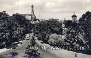 Blick auf St Ulrich und Rotes Tor Augsburg Germany 1956 