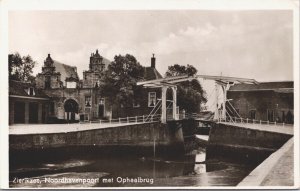 Netherlands Zierikzee Noordhavenpoort met Ophaalbrug Vintage RPPC 04.12