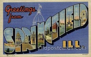 Springfield, Illinois, USA Large Letter USA Town Unused 