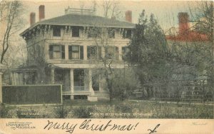 Hand Colored President's House Michigan Wahr undivided Postcard 21-2501