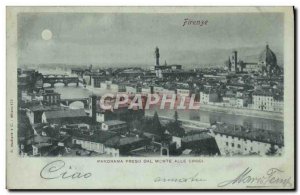 Old Postcard Panorama Firenze preso dal Monte Croce Alle