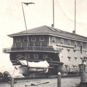 RPPC Navy Ship USS Vermont Real Photo Postcard