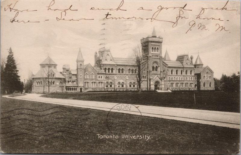 Toronto University Ontario ON c1906 Antique Postcard D63
