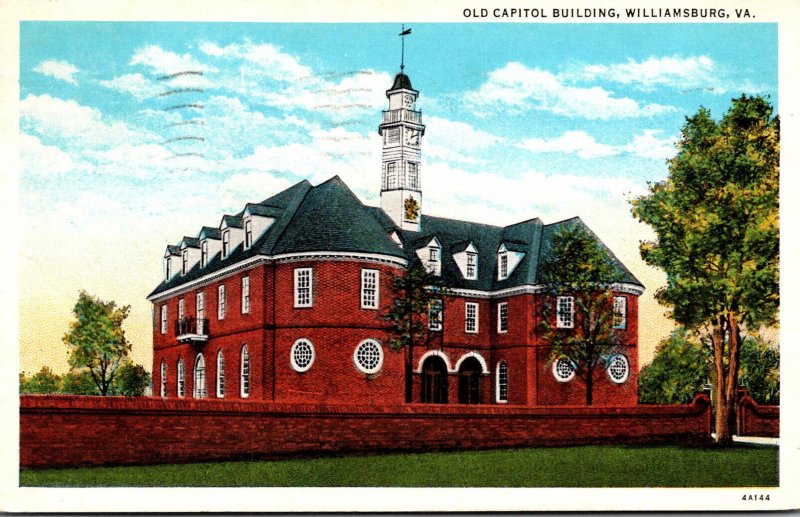 Virginia Williamsburg Old Capitol Building 1935 Curteich