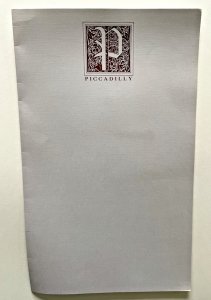 Vintage 1980s Piccadilly Restaurant Menu Radisson Hotel St Louis Missouri